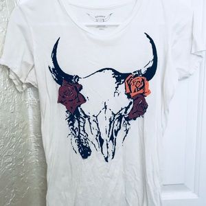 steer skull T shirt